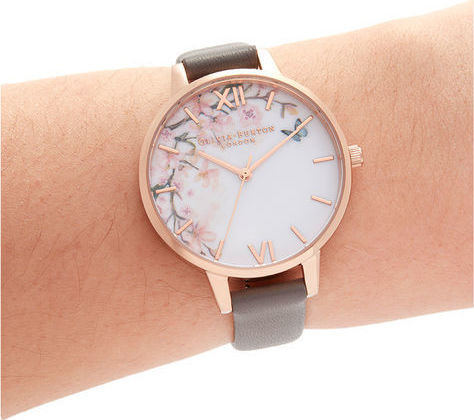 Montre Olivia Burton Pretty Blossom Demi London Grey & Rose Gold OB16EG122 - PRECIOVS