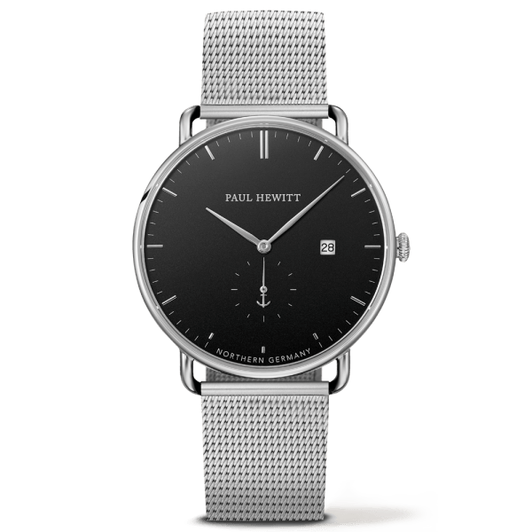 Montre Paul Hewitt Grand Atlantic Line Black Sea Acier Inoxydable Bande Métallique Acier Inoxydable - PRECIOVS