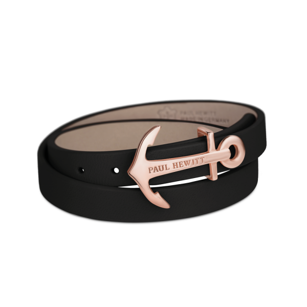 Bracelet Enroulé Paul Hewitt NORTH BOUND Or Rosé Noir - PRECIOVS